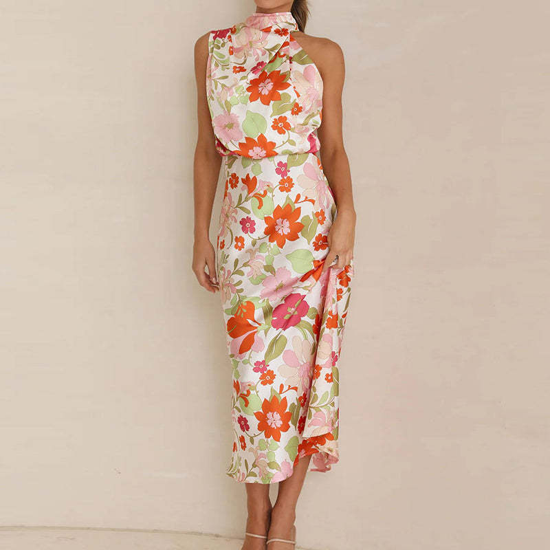 Floral Satin Dress