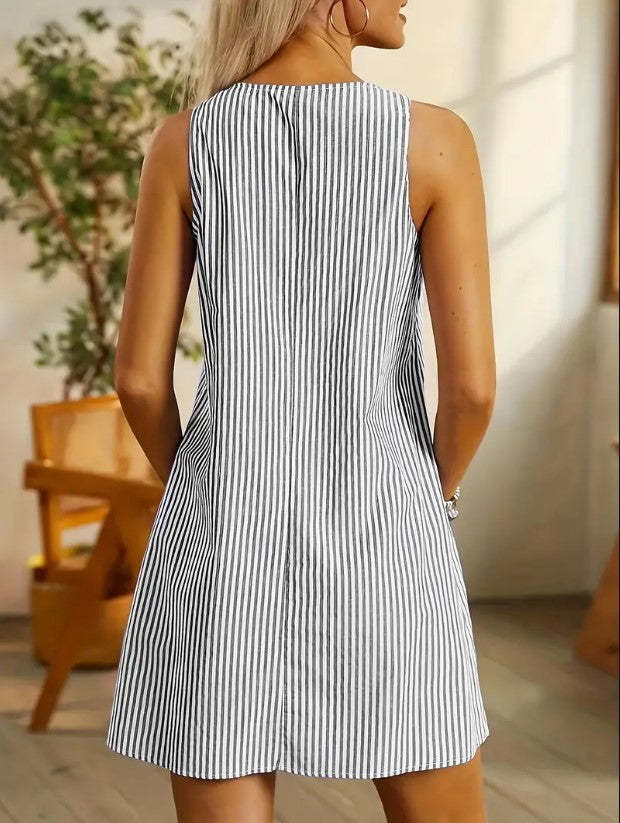 Sleeveless Striped Summer Dresses