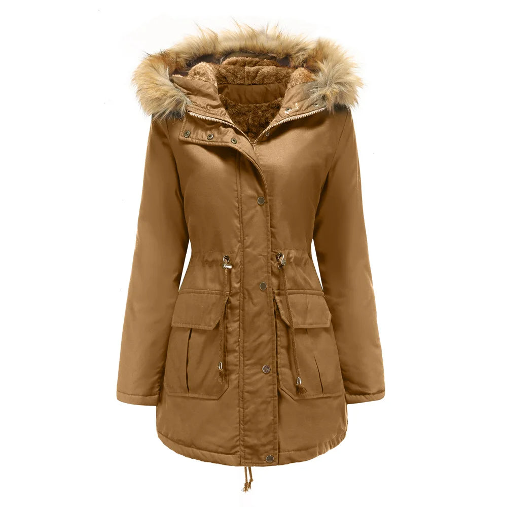 Faux Fur Hooded Winter Parka