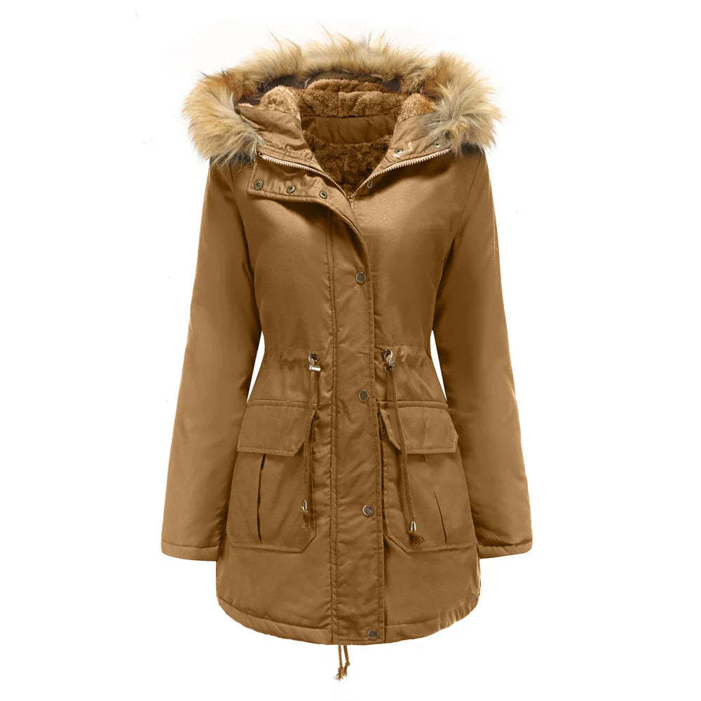Faux Fur Hooded Winter Parka