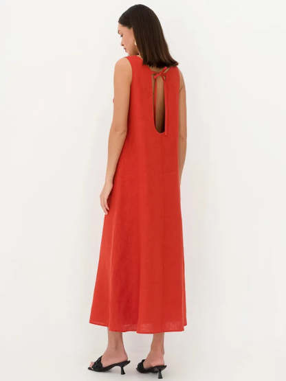 French Style Long A-line dress