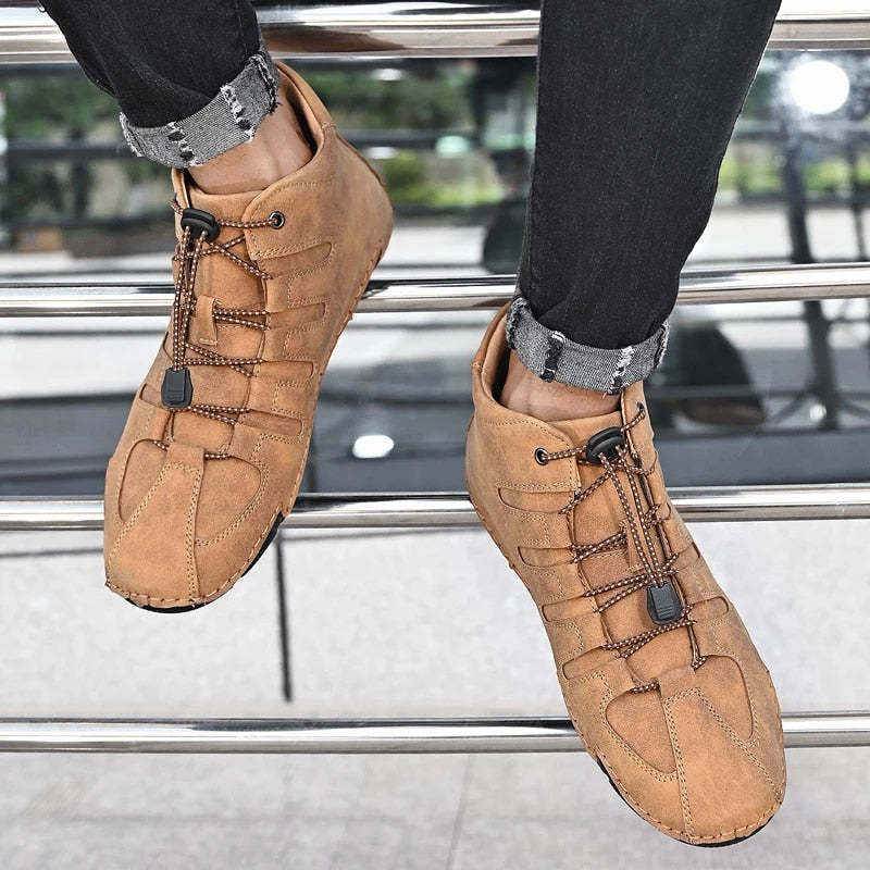 Men Orthopedic Shoes Retro Warm Ankle Boots