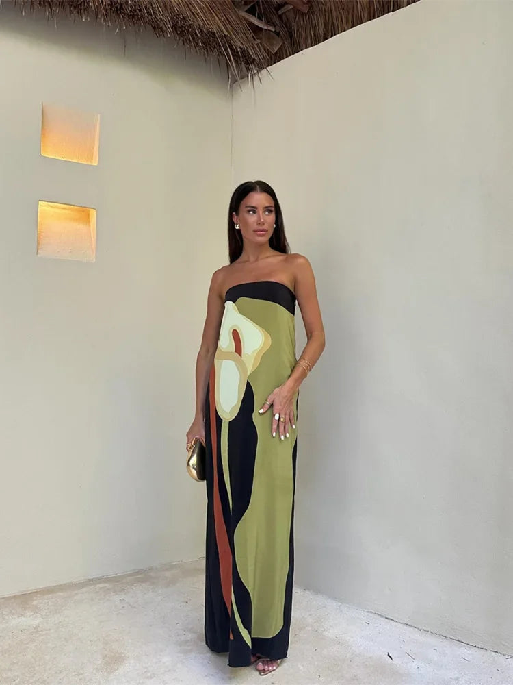 Strapless Boho Dress
