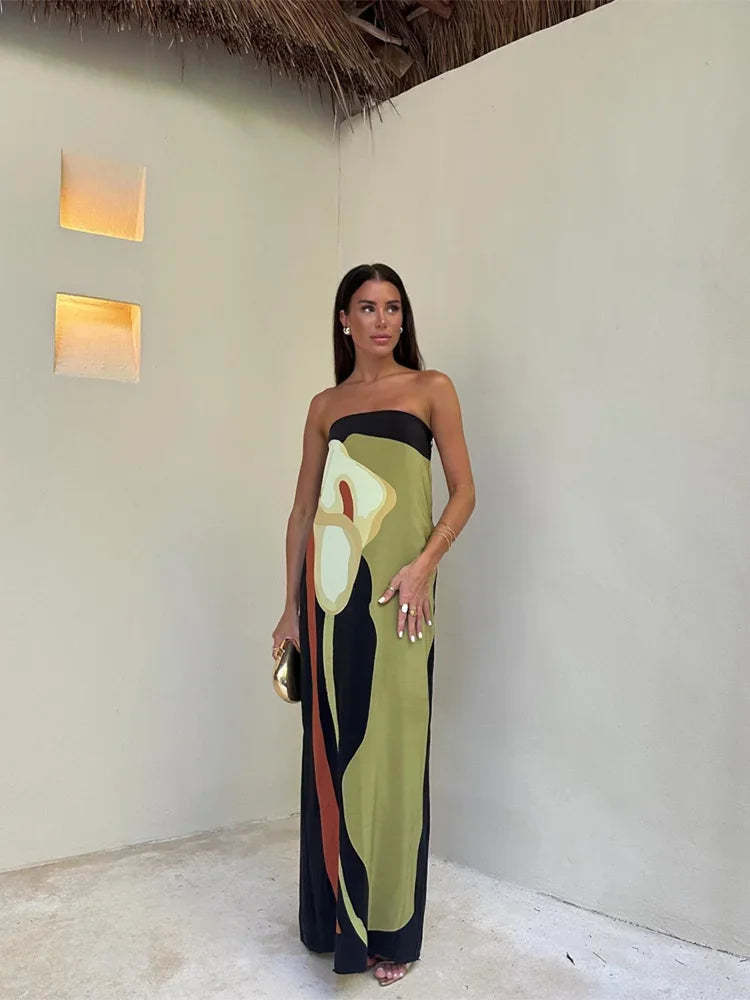 Strapless Boho Dress
