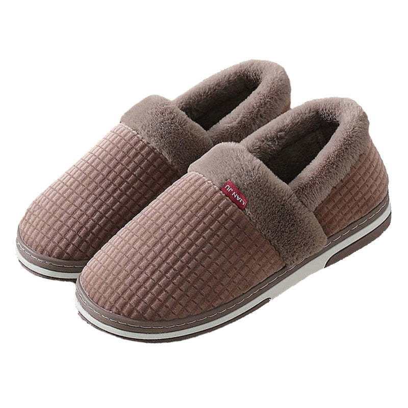 Men Colorful Home Fur Slippers Winter Shoes