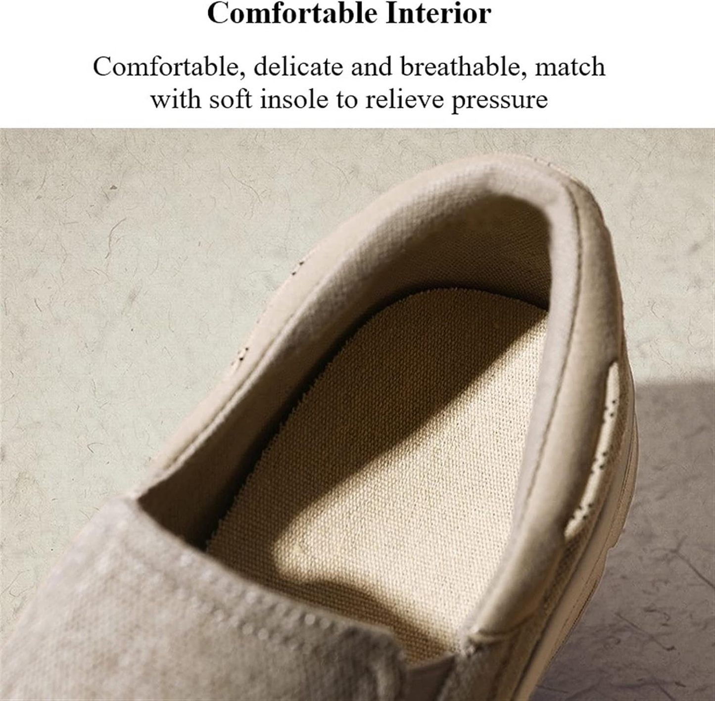 Men Orthopedic Loafers Breathable Canvas Shoes Lightweight Causal Comfortable Walking Shoes