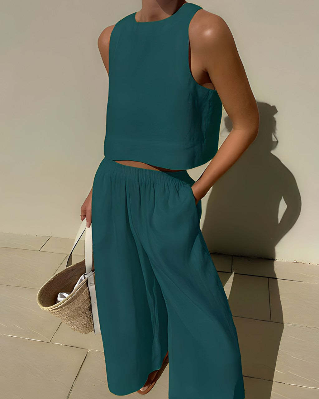 SASummer Linen Two Piece Set