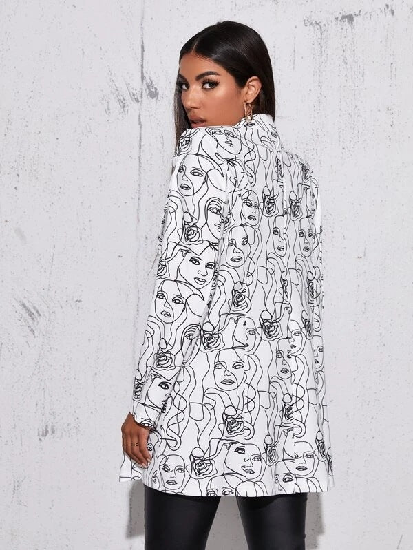 Artistic Print Blazer