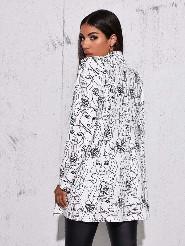 Artistic Print Blazer
