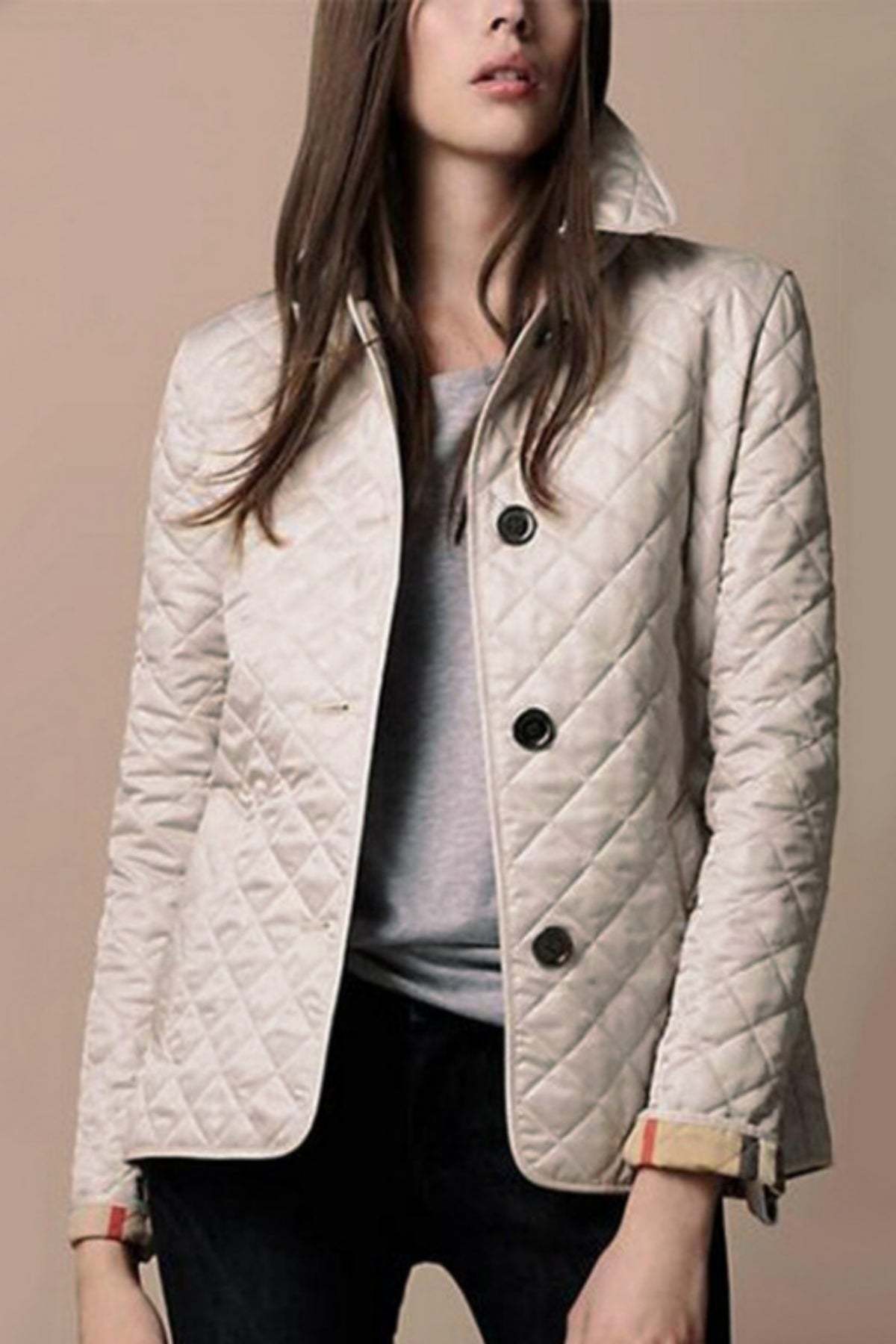Slim Silk Cotton Jacket for Women