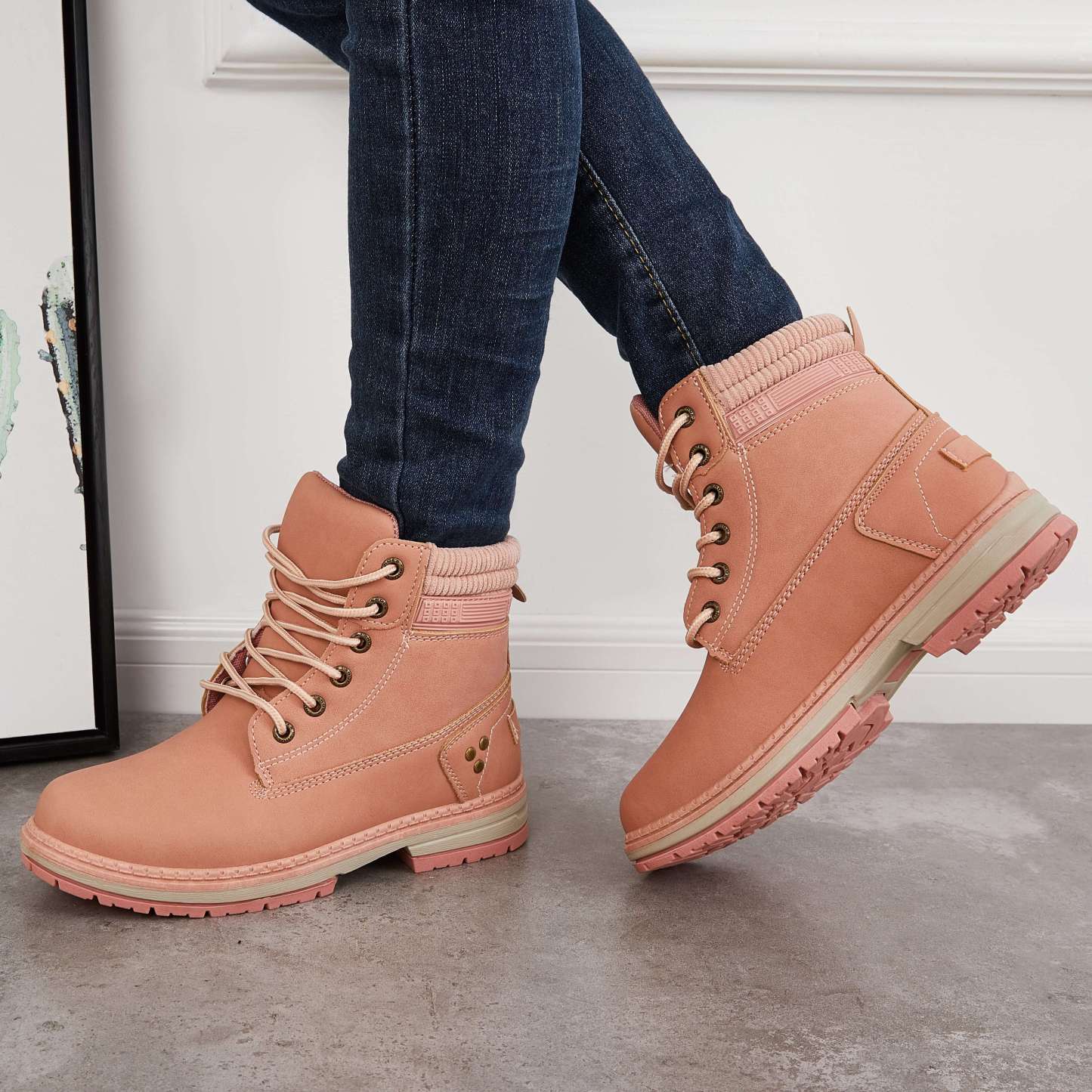 Classic Non Slip Ankle Work Boots Waterproof Hiking Combat Boots