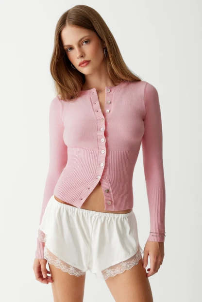 Ribbed Cardigan
