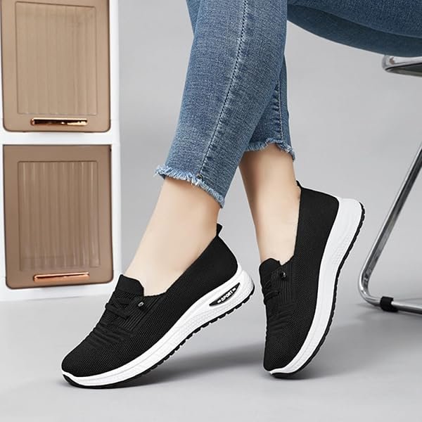Women's Mesh Knitted Slip-On Casual Orthopedic Sneakers