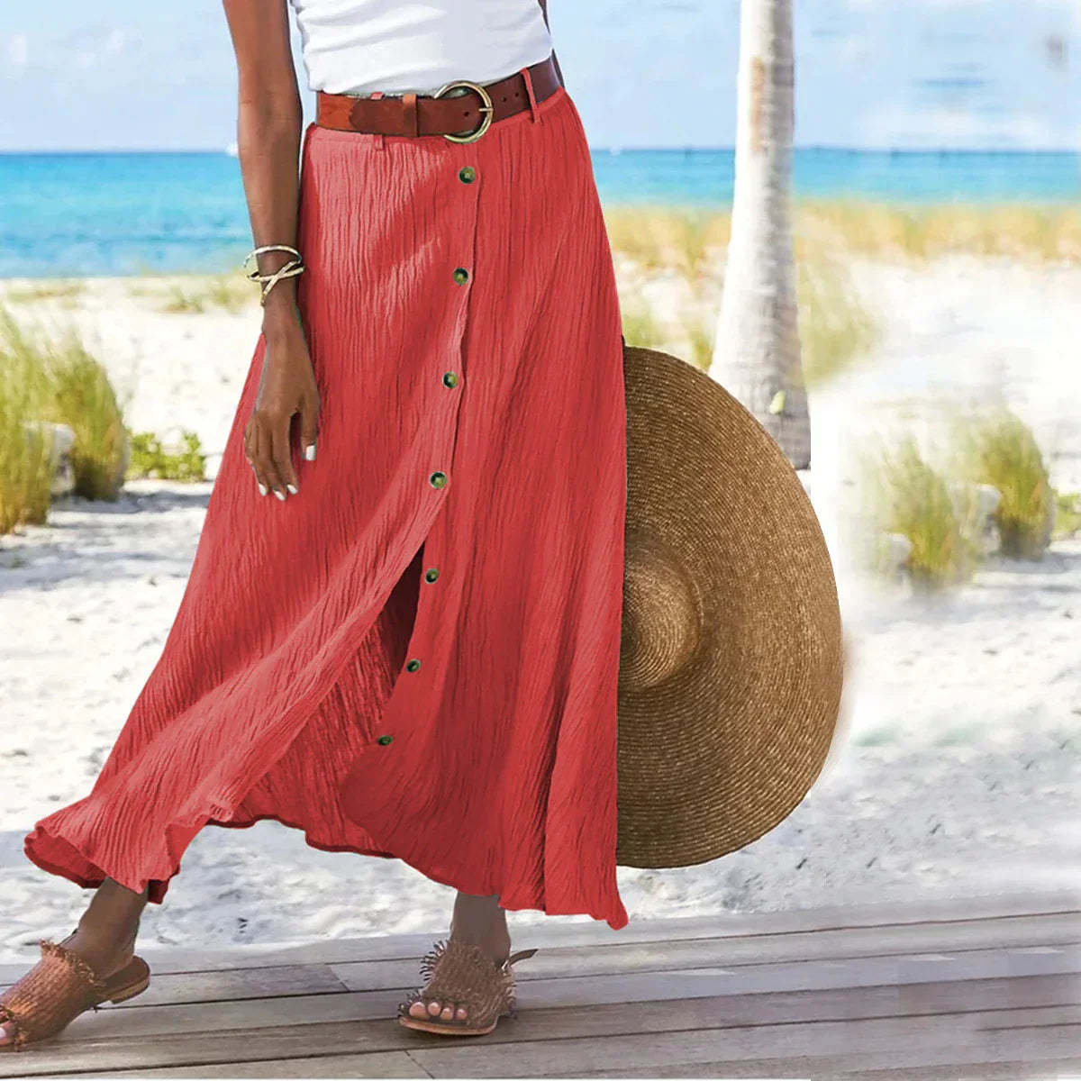 Vibrant Flowing Autumn Skirt