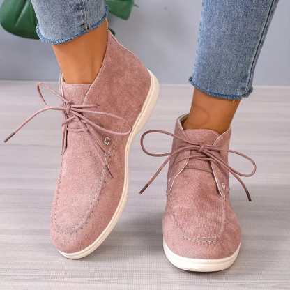 Casual Suede Lace-up Flat Desert Boots