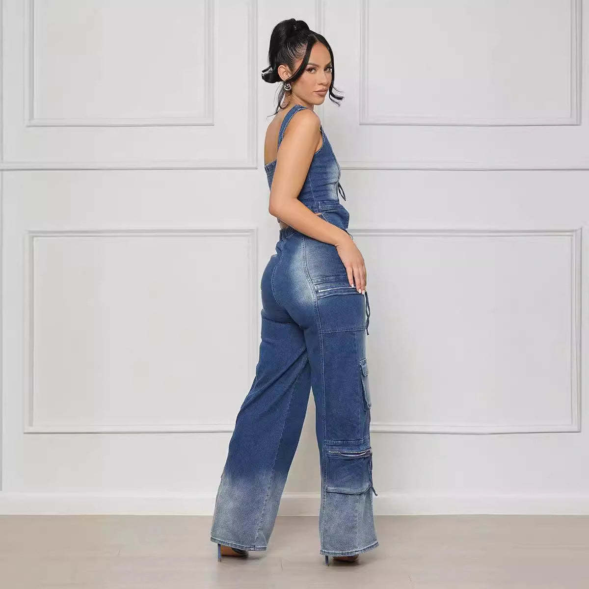 Denim Cargo Set
