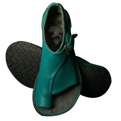 Women's Orthopedic Open Toe Leather Flat Bunion Sandals