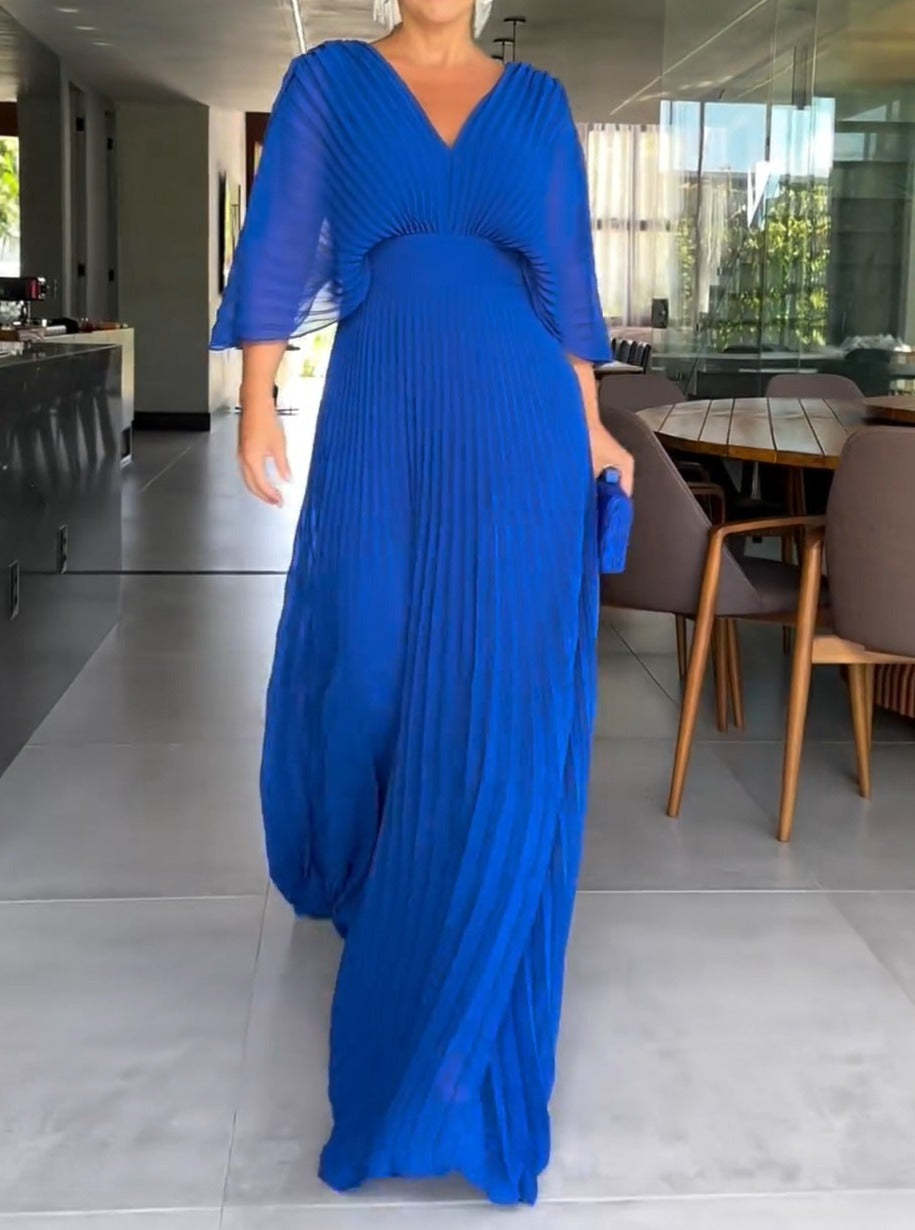 Ribbed Full-Length Dress