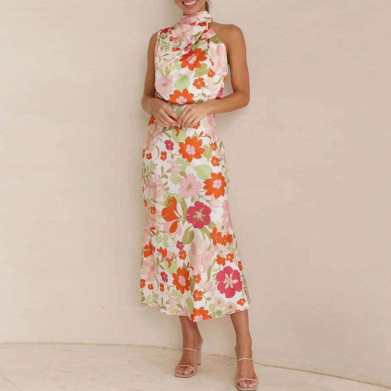 Floral Satin Dress