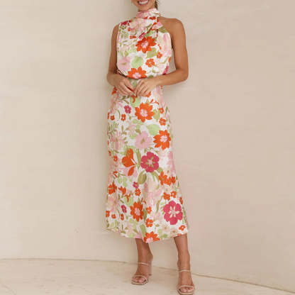 Floral Satin Dress