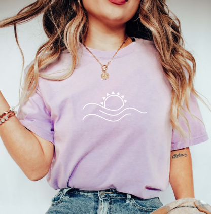Sunset Waves Graphic Tees