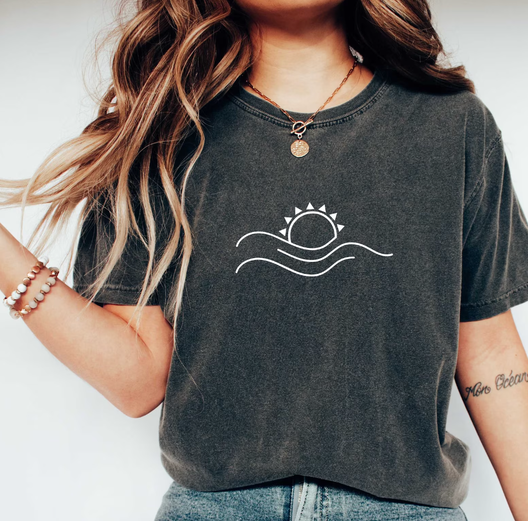 Sunset Waves Graphic Tees