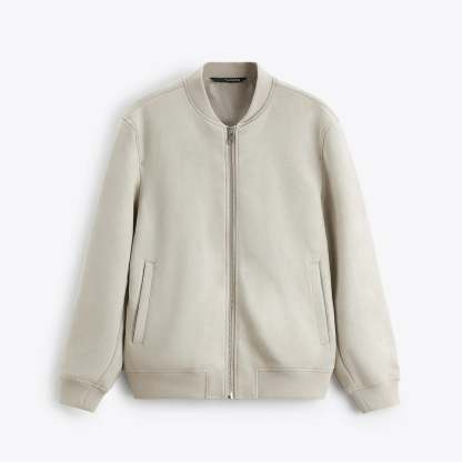  Men's Classic Zip-Up Bomber Jacket