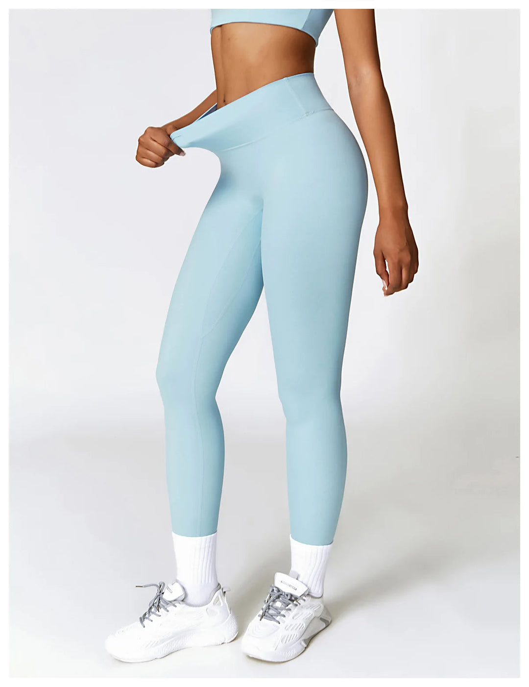 Seam Yoga Set With Crop Top