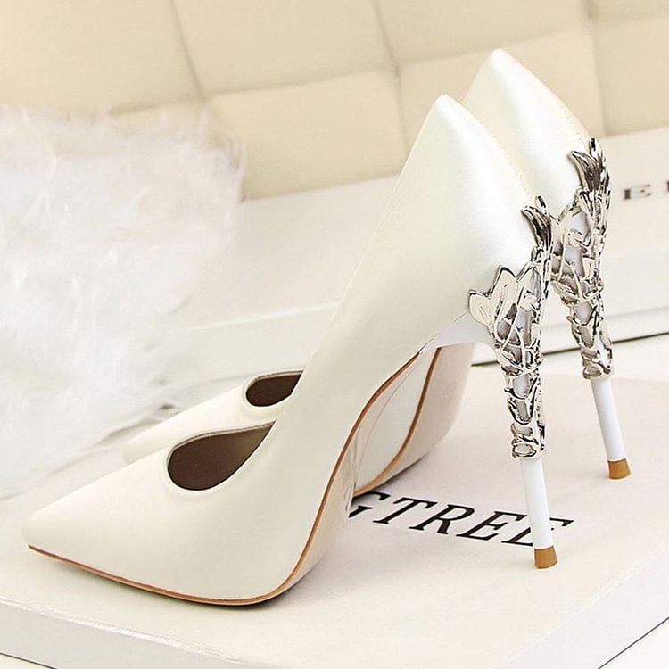 High-heeled Women's Autumn Satin Women's Shoes