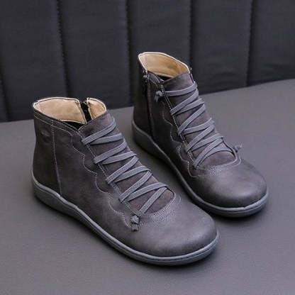 Women Leather Waterproof Orthopedic Vintage Boots