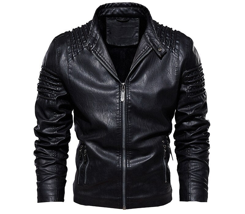 Leather Jacket With Fleece Lining