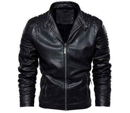 Leather Jacket With Fleece Lining