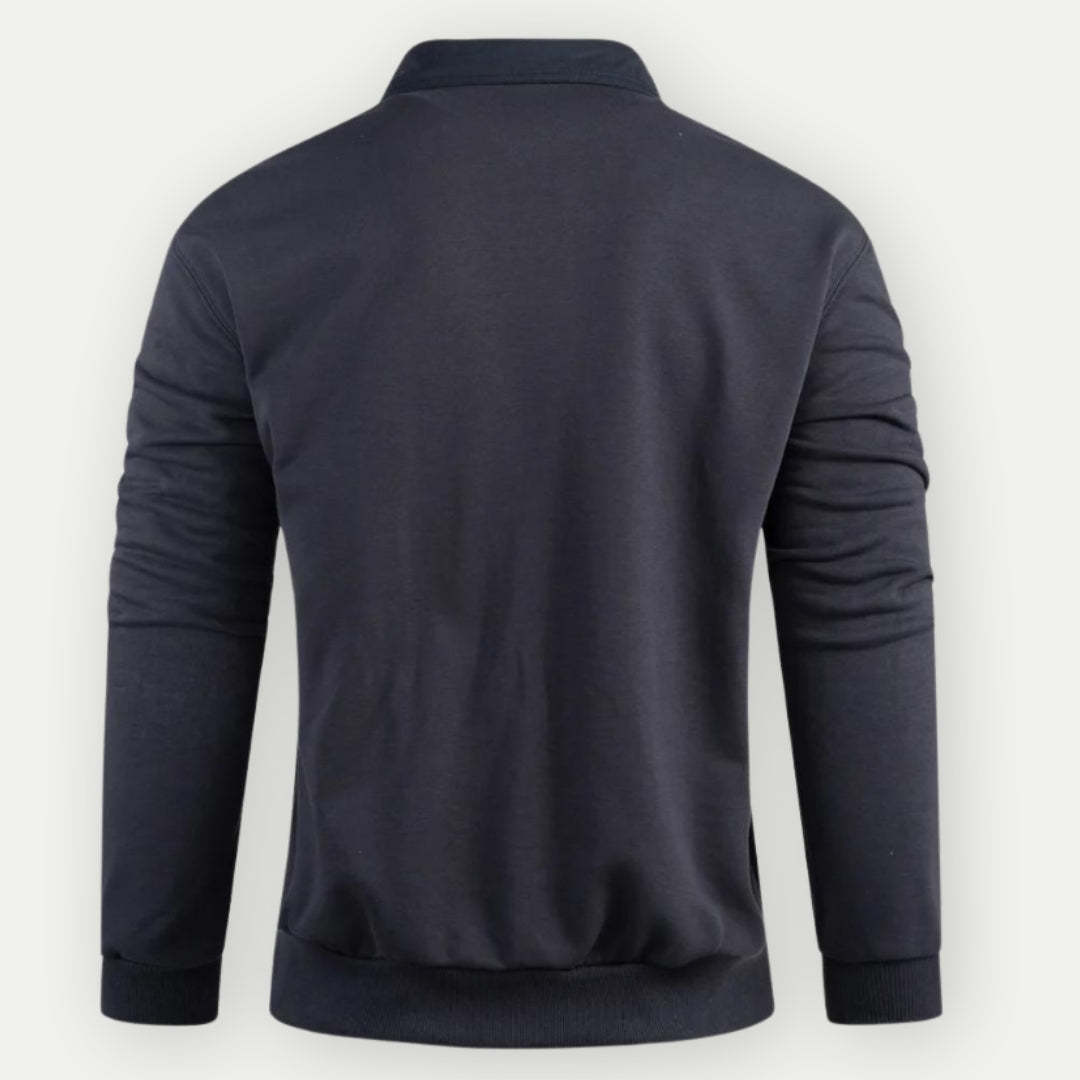 Classic Collared Pullover Sweatshirt