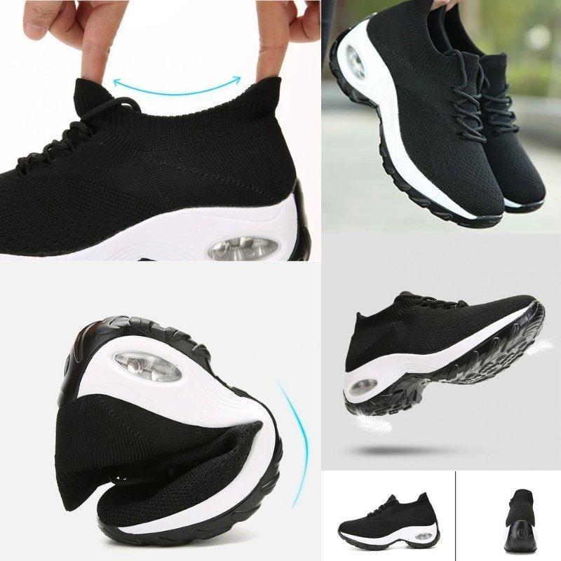 Lace Up Walking Running Shoes Platform Sneakers