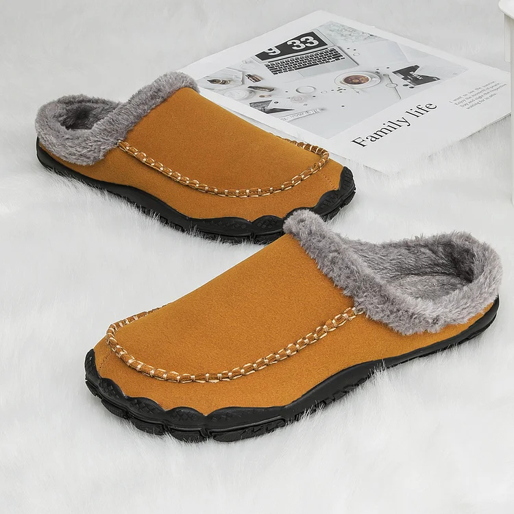 Men Winter Orthopedic Barefoot Slippers Premium Arch Support Plantar Fasciitis Slippers