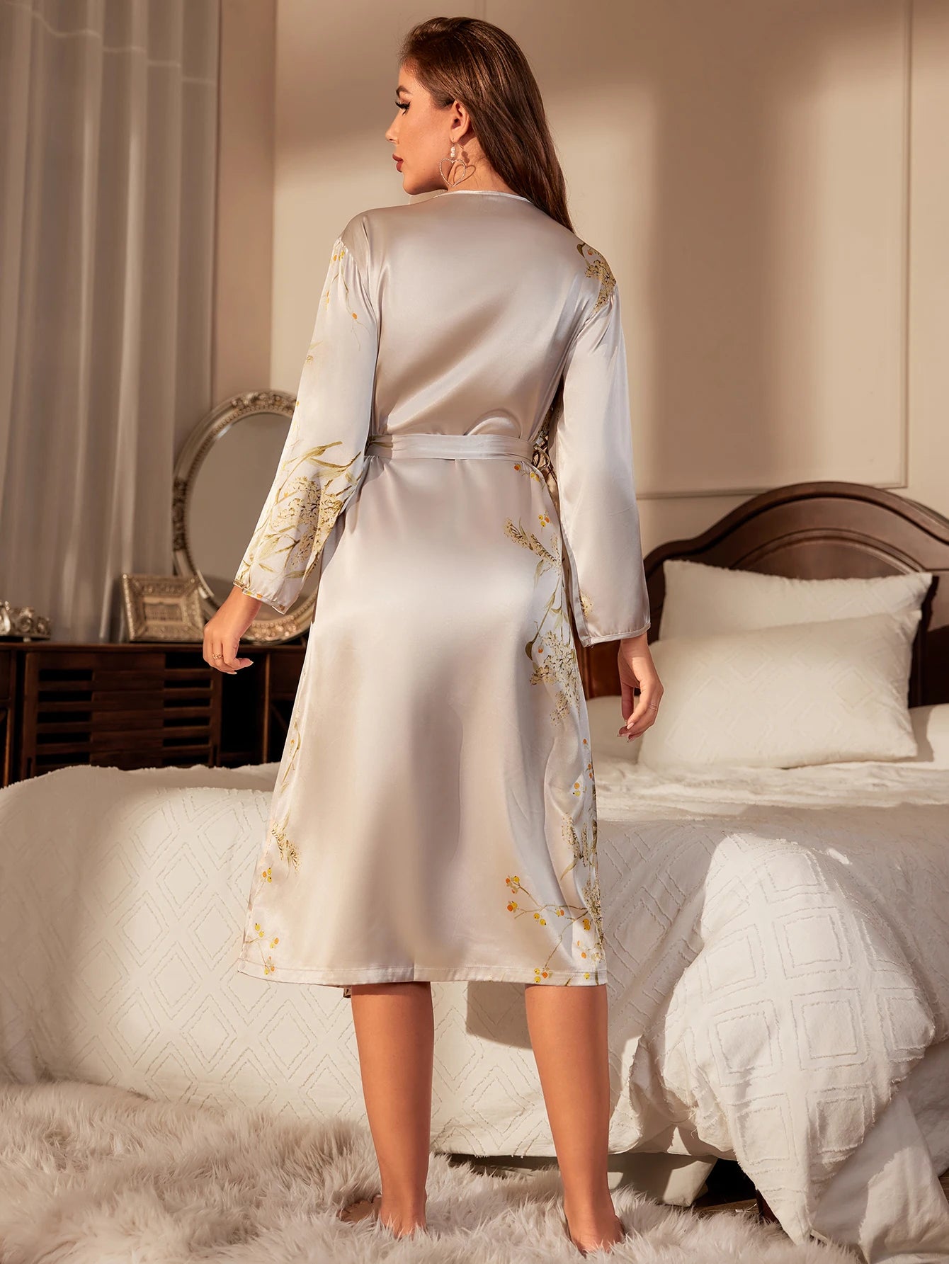 Enchanted Garden Silky Robe