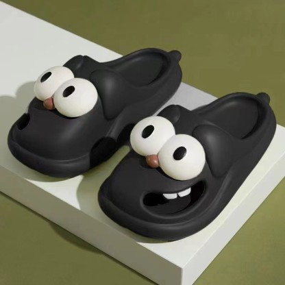 Cute Funny Big Eye Dog Soulmate Slipper