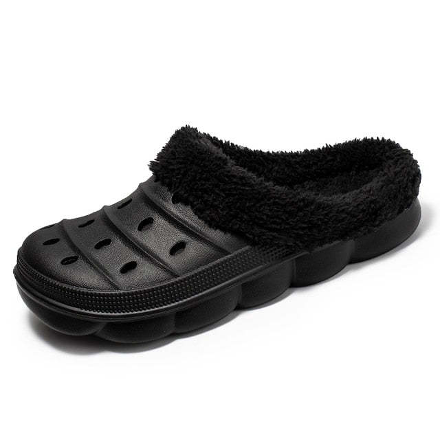 Fluffy Plush Slippers Plus Size EVA Men Clogs