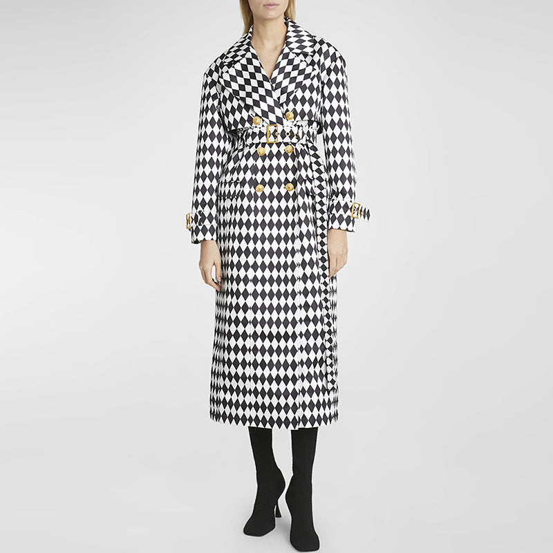 Harlequin Trench Coat