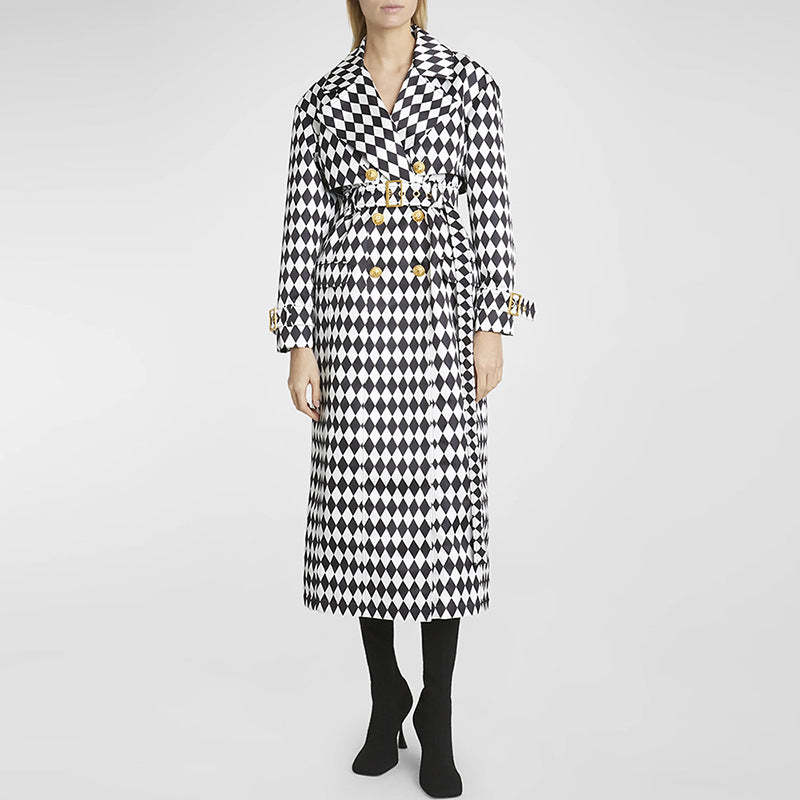 Harlequin Trench Coat
