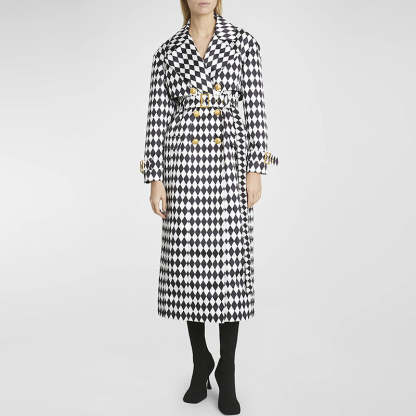 Harlequin Trench Coat