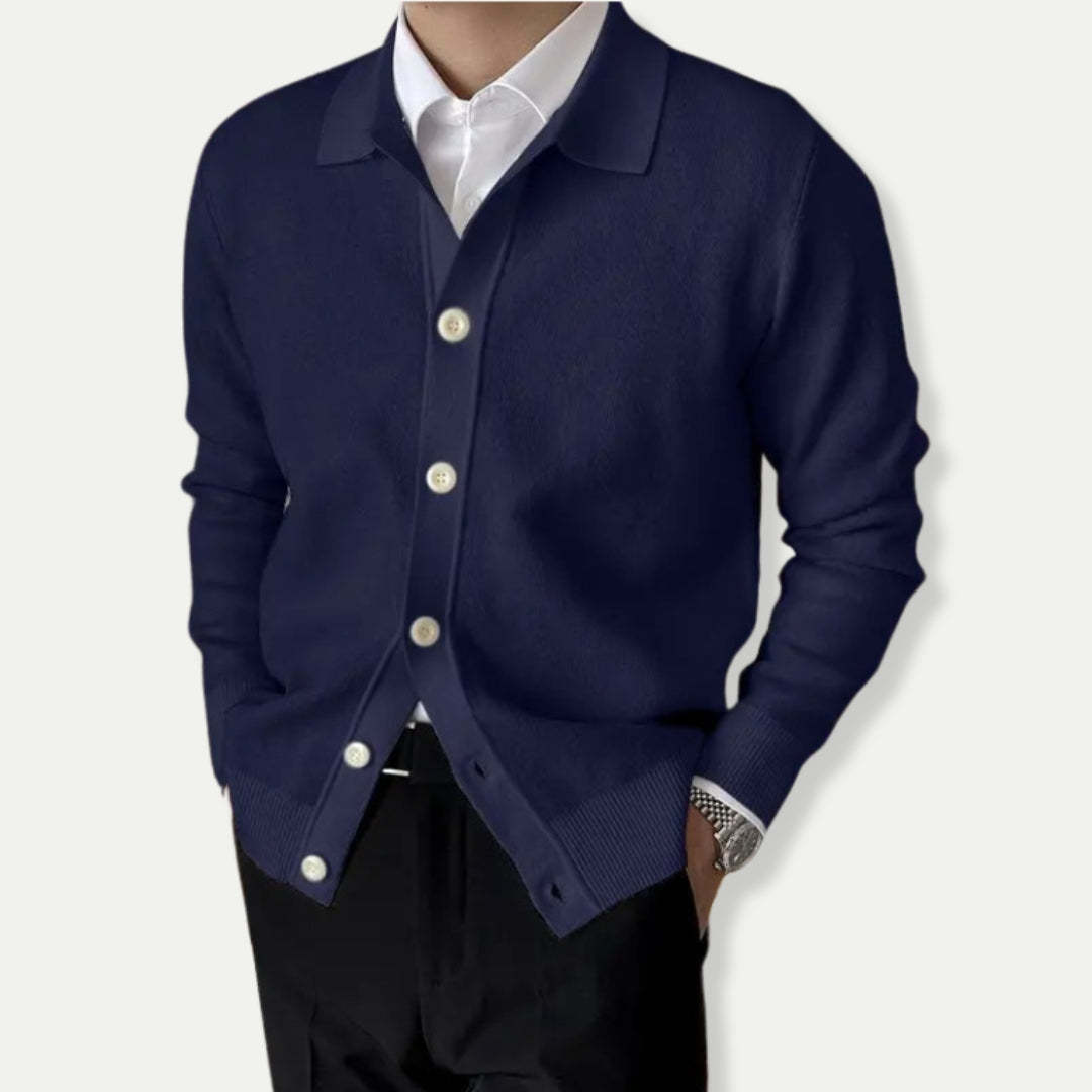 Elegant Classic Wool-Blend Cardigan