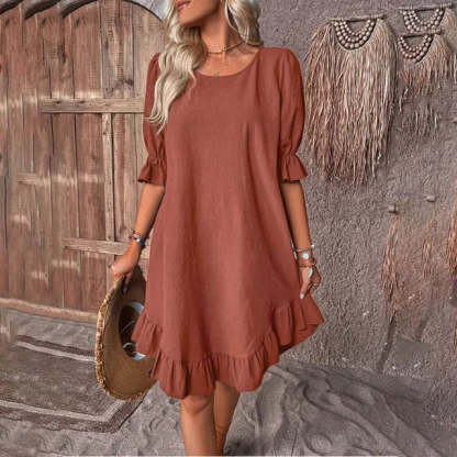  Ruffled Sleeve Summer Dress