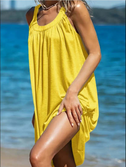 Gathered Neckline Summer Dresses
