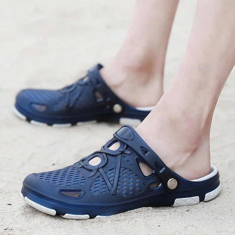 Men's Summer Slippers Lightweight Mesh Clog Quick Drying Garden Shoe