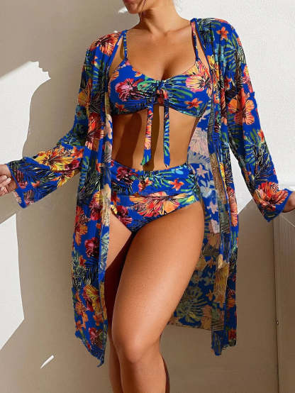 Stylish 3 Piece high waisted bikini