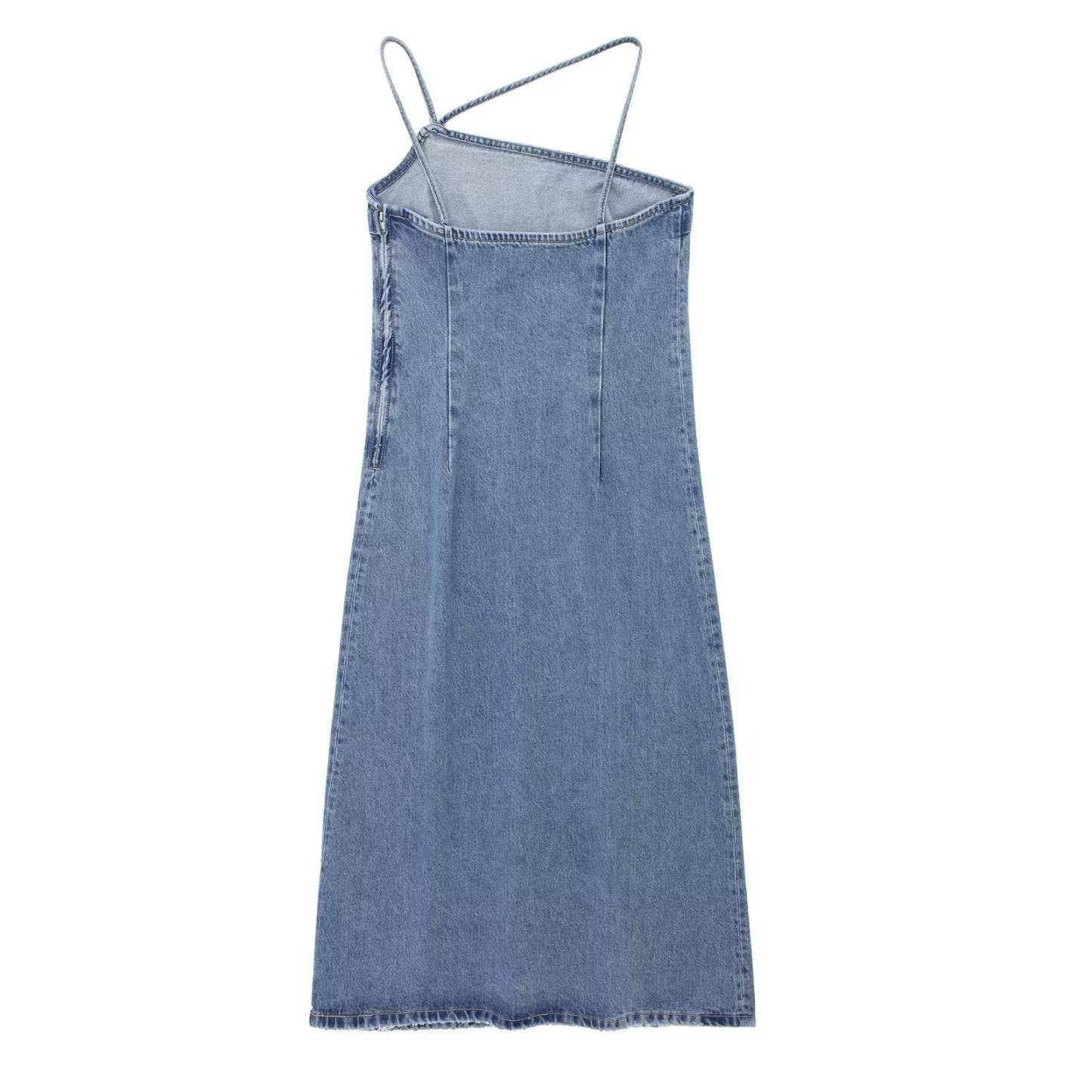 Asymmetrical Denim Dress