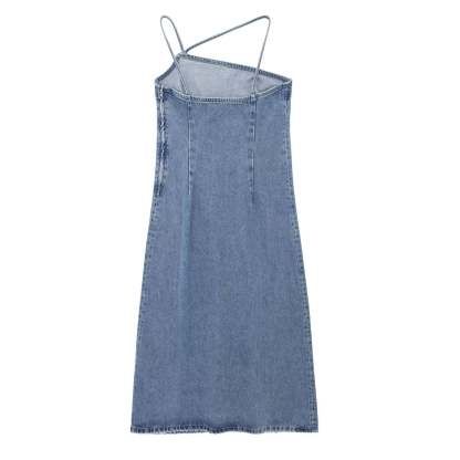  Asymmetrical Denim Dress