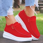 Women’s Fashionable And Comfortable Lace-Up Platform Casual Shoes