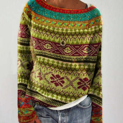 Knitted Sweater With Print